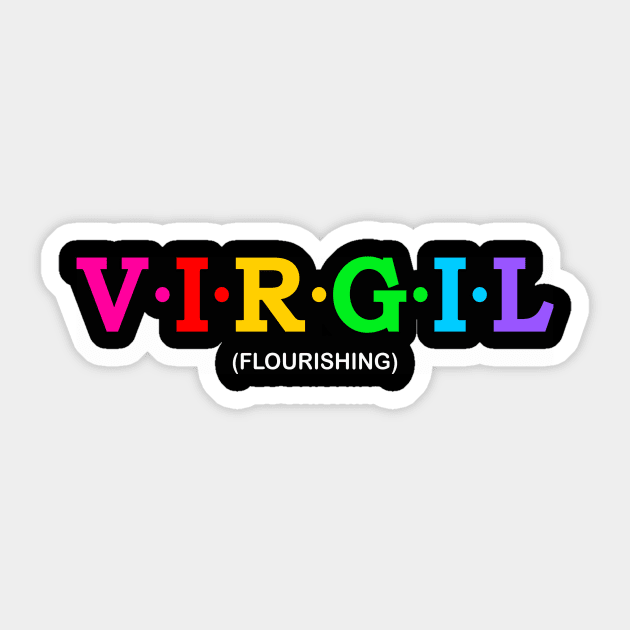 Virgil - Flourishing. Sticker by Koolstudio